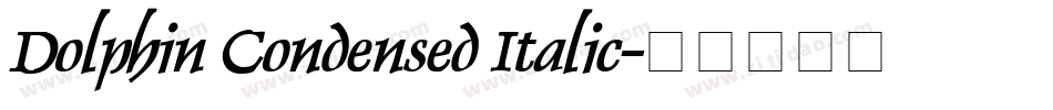 Dolphin Condensed Italic字体转换